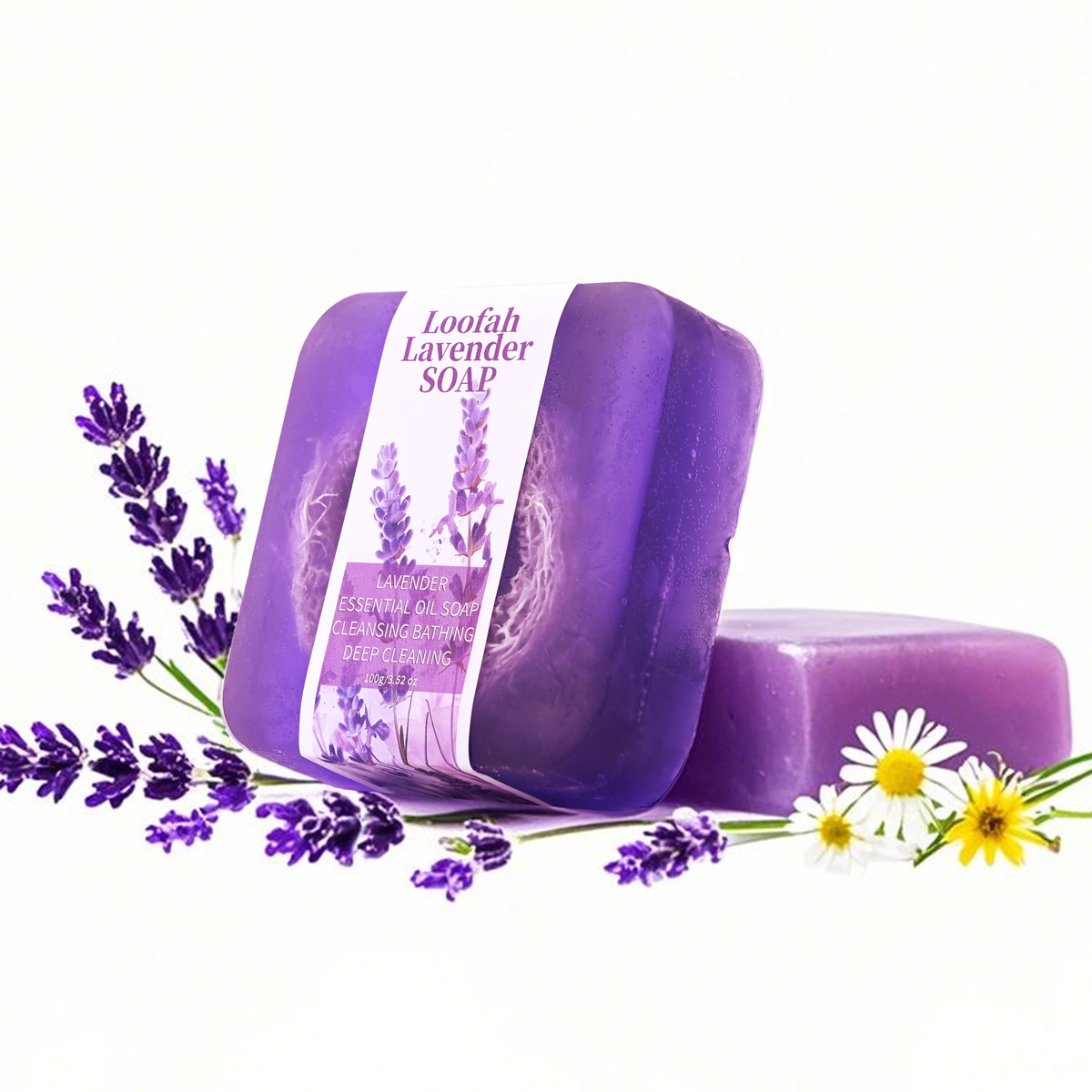 Kojic Acid Soap - S+100g Lavender Loofah Essential Oil Soap