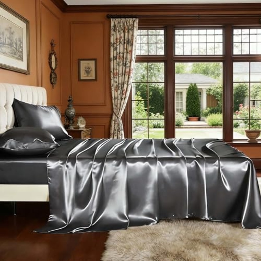 Skincare Skin 1004 - 4 Pcs Satin Silky Sheet Set