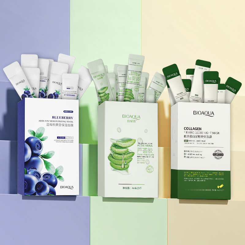 Bentonite Clay Mask - 20pcs BIOAQUA Collagen Sleeping Facial Masks