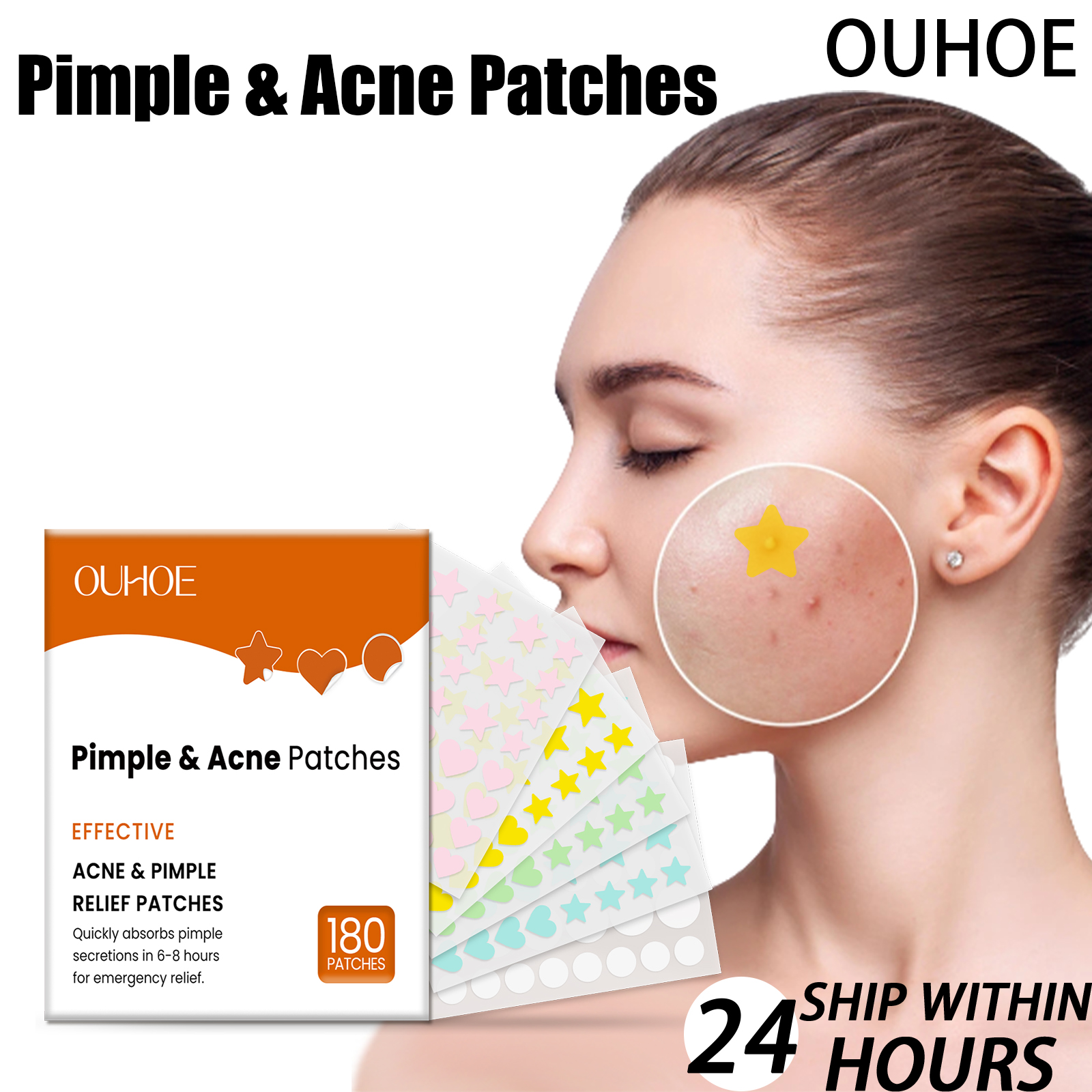 Skincare Only You - OUHOE Hydrocolloid Acne Patches 72 Pcs