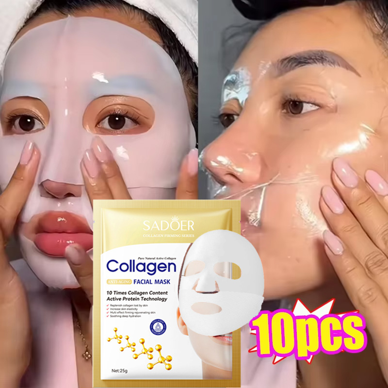 Bentonite Clay Mask - 10PCS Collagen Anti Wrinkle Facial Mask