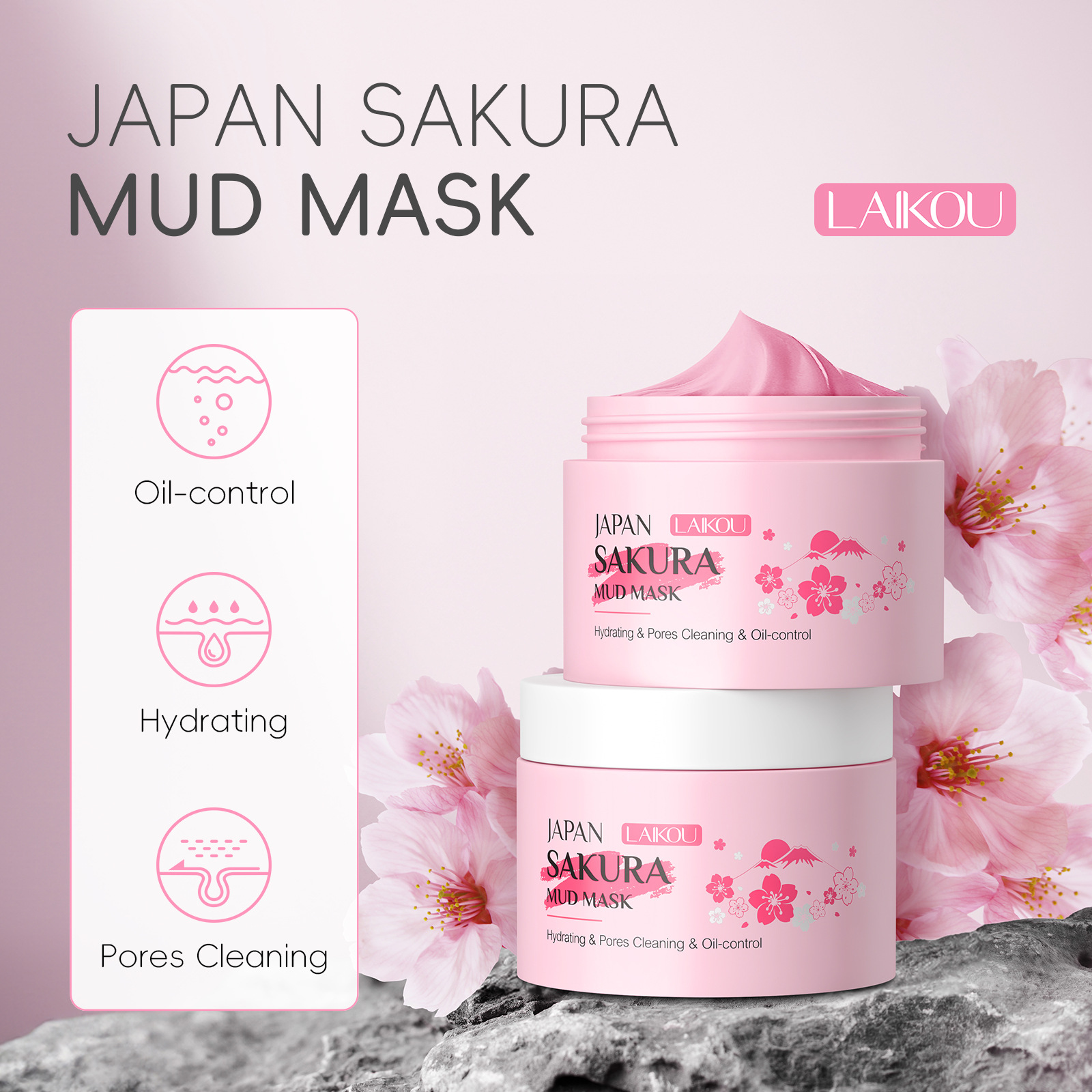 LAIKOU Sakura Clay Mask 25g/90 - Bentonite Clay Mask บทวิจารณ์และราคา