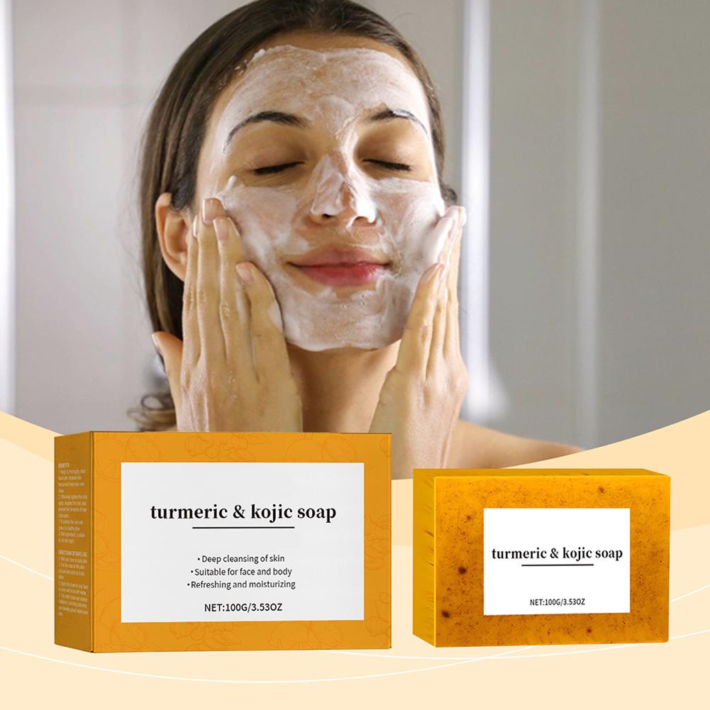 100g Turmeric Hand Made Soap L - Kojic Acid Soap บทวิจารณ์และราคา