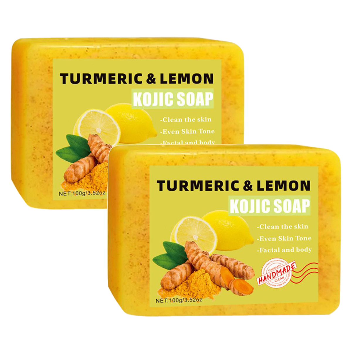1/2PCs Lemon Turmeric Kojic Ac - Kojic Acid Soap บทวิจารณ์และราคา