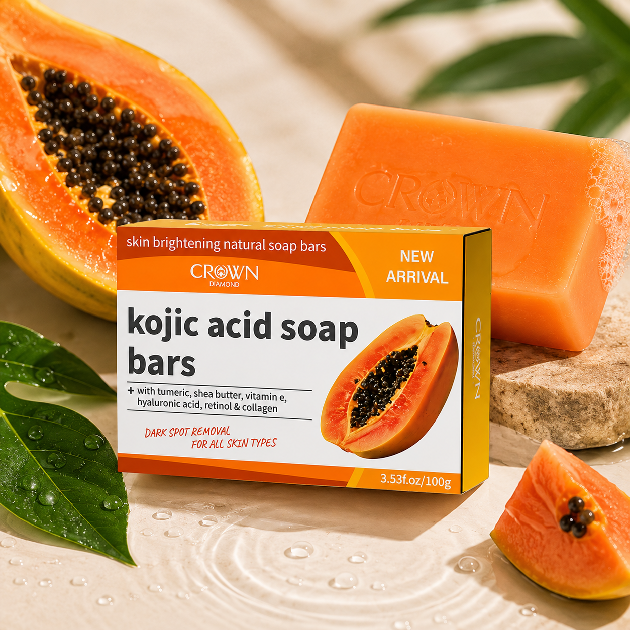 Kojic Acid Natural Papaya Soap - Kojic Acid Soap บทวิจารณ์และราคา