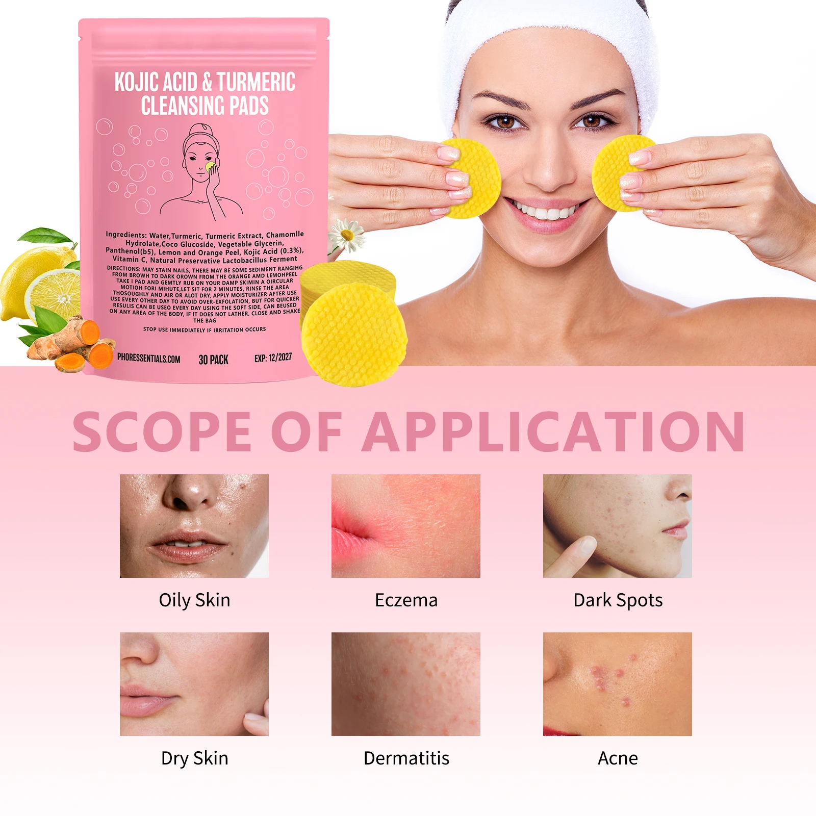 30pcs Turmeric Kojic Acid Clea - Kojic Acid Soap บทวิจารณ์และราคา