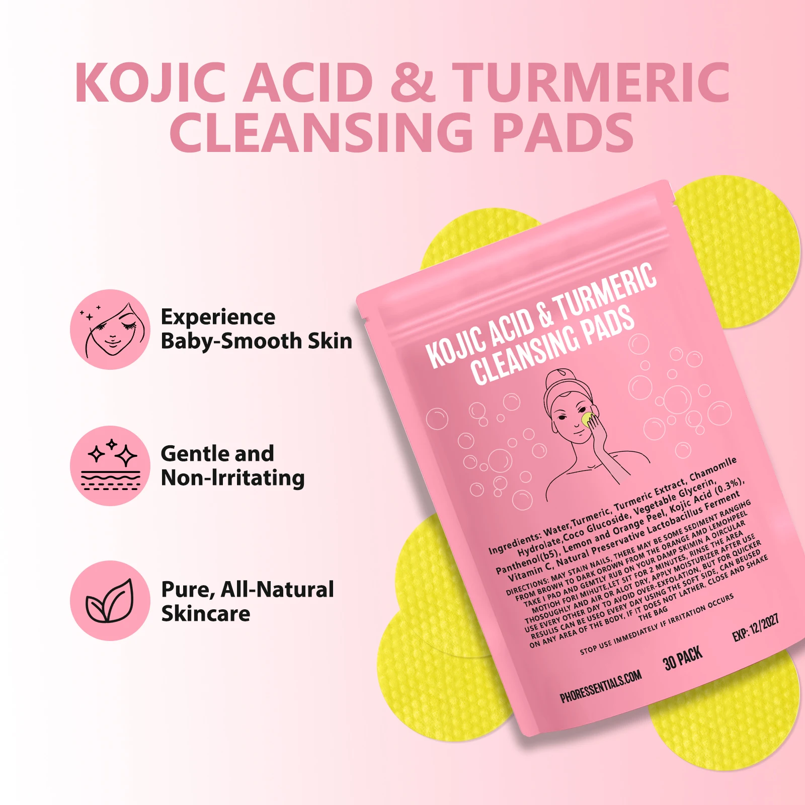 30pcs Turmeric Kojic Acid Clea - Kojic Acid Soap บทวิจารณ์และราคา