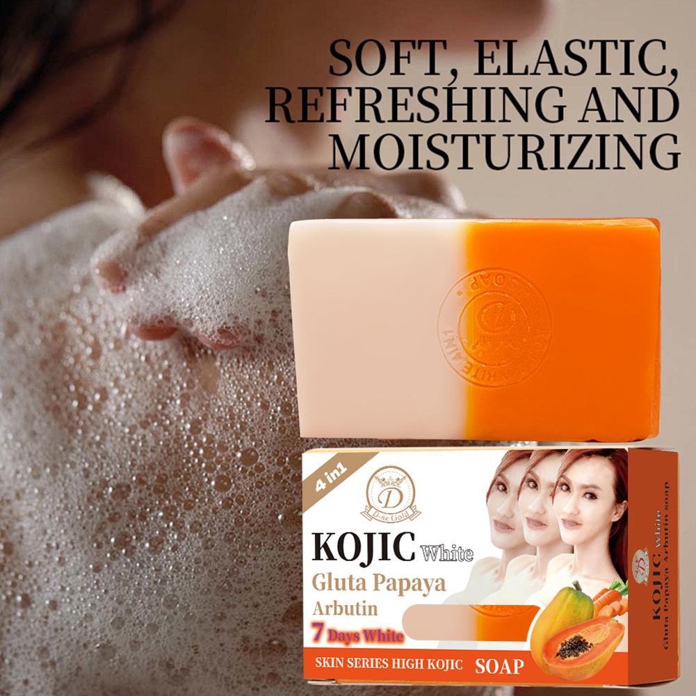 Papaya & Turmeric Handmade Soa - Kojic Acid Soap บทวิจารณ์และราคา